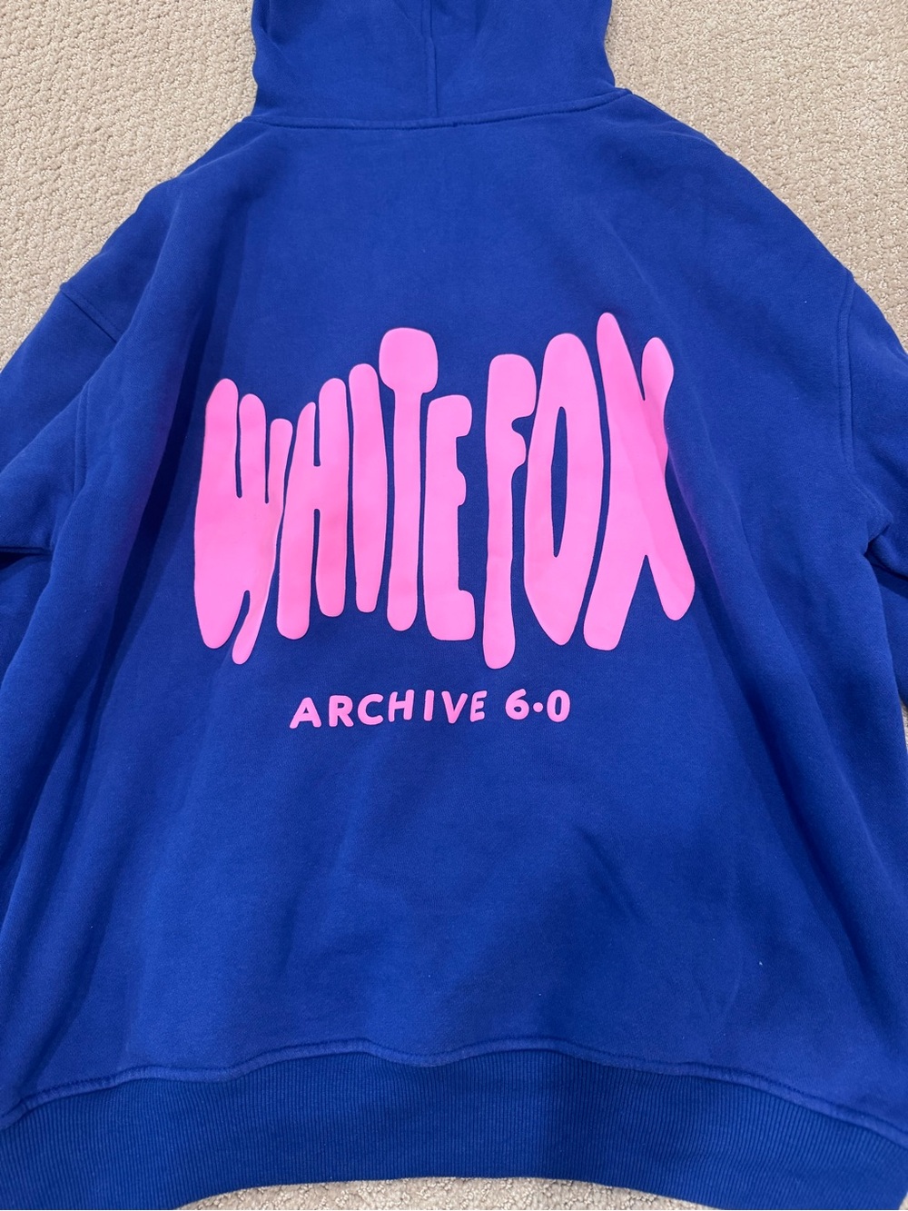 White Fox Hoodie - Royal Blue and Pink - Picture 5 of 5